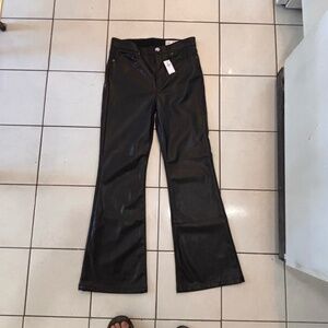 Gap faux leather flare pants - NWT